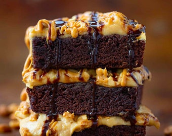 Chocolate Peanut Butter Mousse Brownies Recipe: Fudgy Dessert (PDF Download