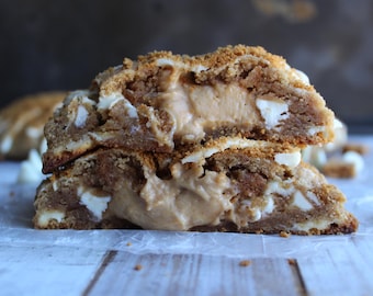 Receta de Galletas de Tarta de Queso con Mantequilla de Galleta: Galletas Gourmet Rellenas (Descargar PDF)