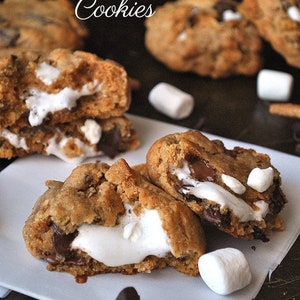 ULTIMATE S&#39;mores Stuffed Cookies Recipe | Levain Style | Dessert Recipe | Homemade Cookie Recipe | Gourmet Cookie Recipe | Bakery