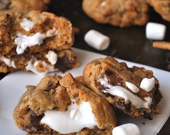 S'mores Stuffed Cookies Recipe: Levain Style (PDF Download)