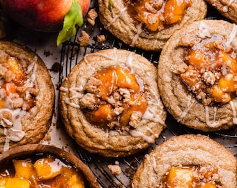 Peach Cobbler Cookies Recipe: Gourmet Dessert (PDF Digital Download