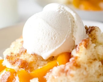 Easy Peach Cobbler Recipe: Old-Fashioned Homemade Dessert (PDF Download