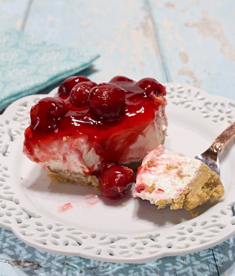 No Bake Cherry Cheesecake Recipe: Easy Dessert PDF (Digital Download) image 2