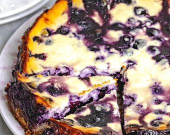 Blueberry Cream Cake Recipe: Homemade Dessert (PDF Download)