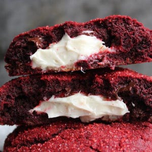 BEST RECIPE Stuffed Red Velvet Cookies | Gourmet Cookie Recipe| Dessert Recipe | Homemade Cookies | Bakery Cookies | Soft Cookies