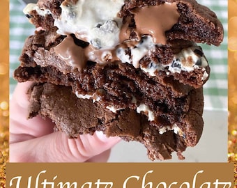 Cookies and Cream Stuffed Cookies Recipe: Levain Style (PDF Digital Download)