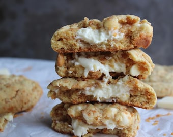 White Chocolate Coconut Cookie Recipe: Gourmet Stuffed Cookies (PDF Download)