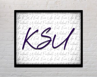 Kansas State Digital Prints | Printable Wall Decor | KSU Football