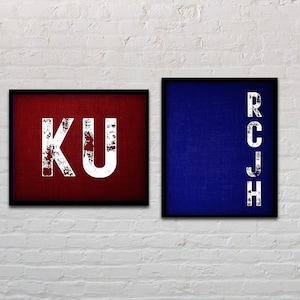 Kansas Digital Prints | Set of 2 | Printable Wall Decor | KU | Go Hawks