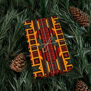 Luxurious Kente Inspired Print Wrapping Paper - African Gift Wrap