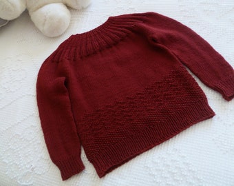 Size 4T Adorable Long Sleeve Jumper in  Luxury Washable Merino Cashmere Blend Wool. Perfect Christmas Sweater.