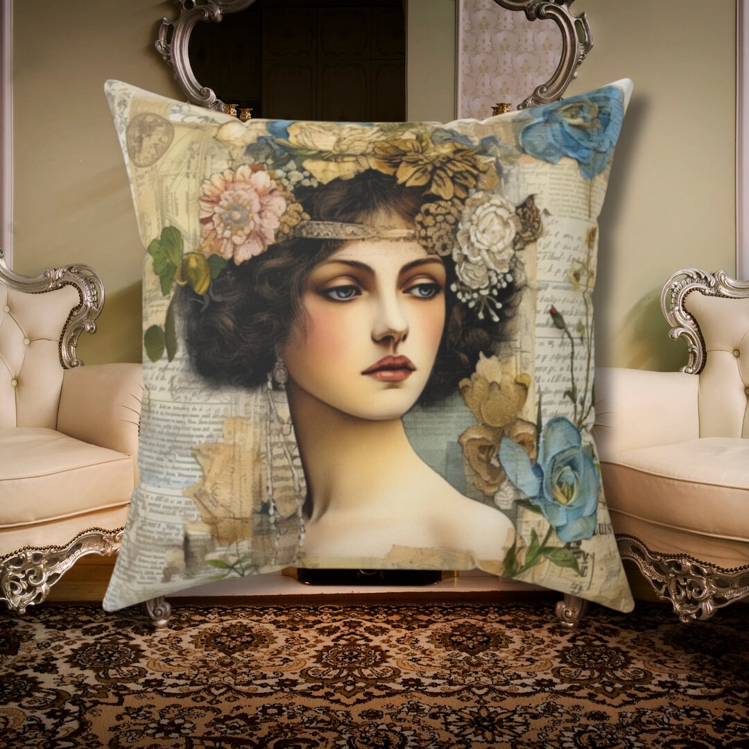 Elegant Art Nouveau Throw Pillows Sofa Home Decor Gift Living Room