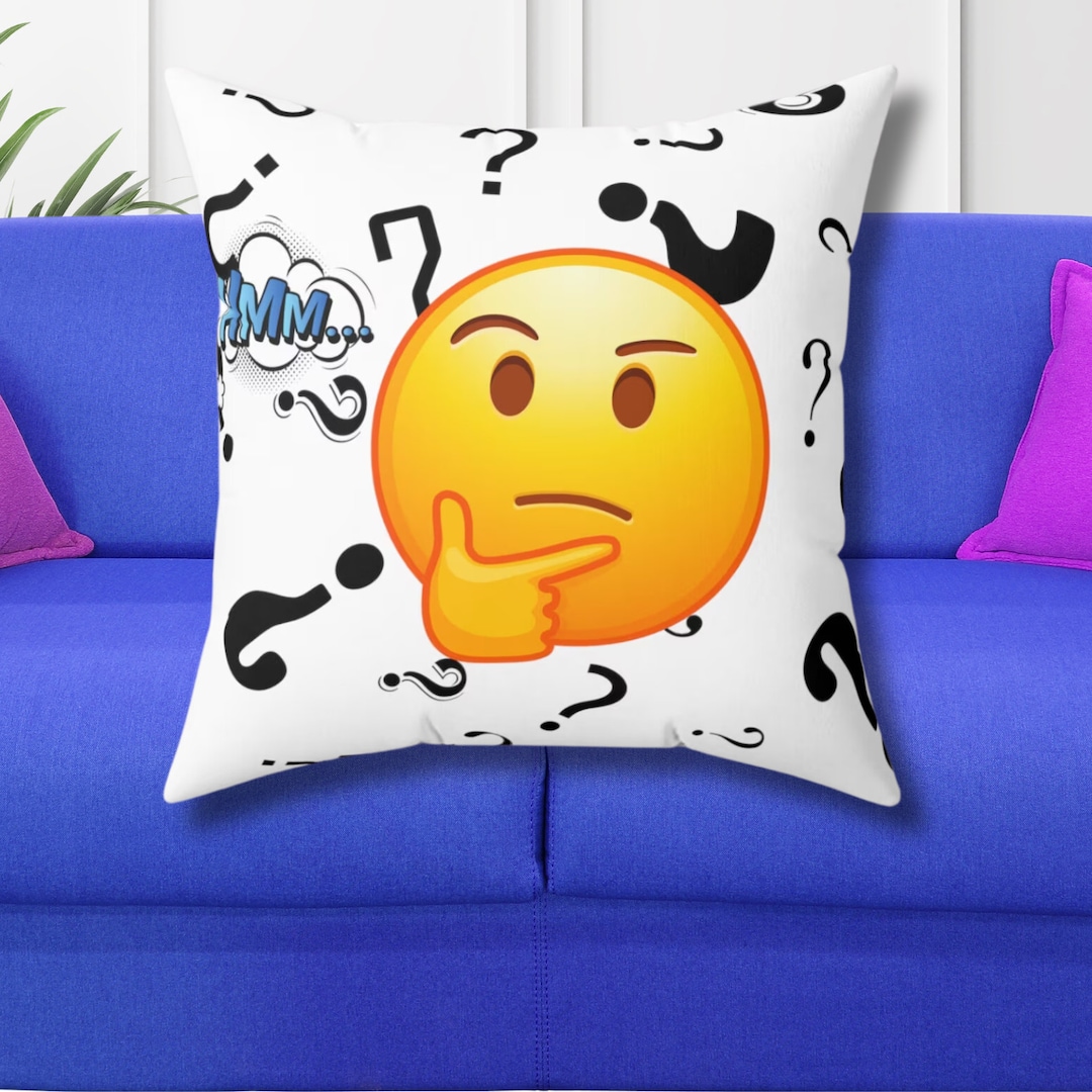 Emoji Throw Pillows Couch Pillows Funny Gift Humor 14x14 Etsy