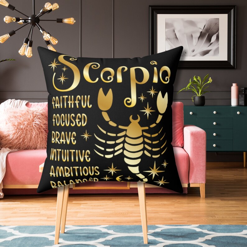 Astrology Zodiac Pillows Scorpio Birthday Gifts Spiritual Sofa Throw