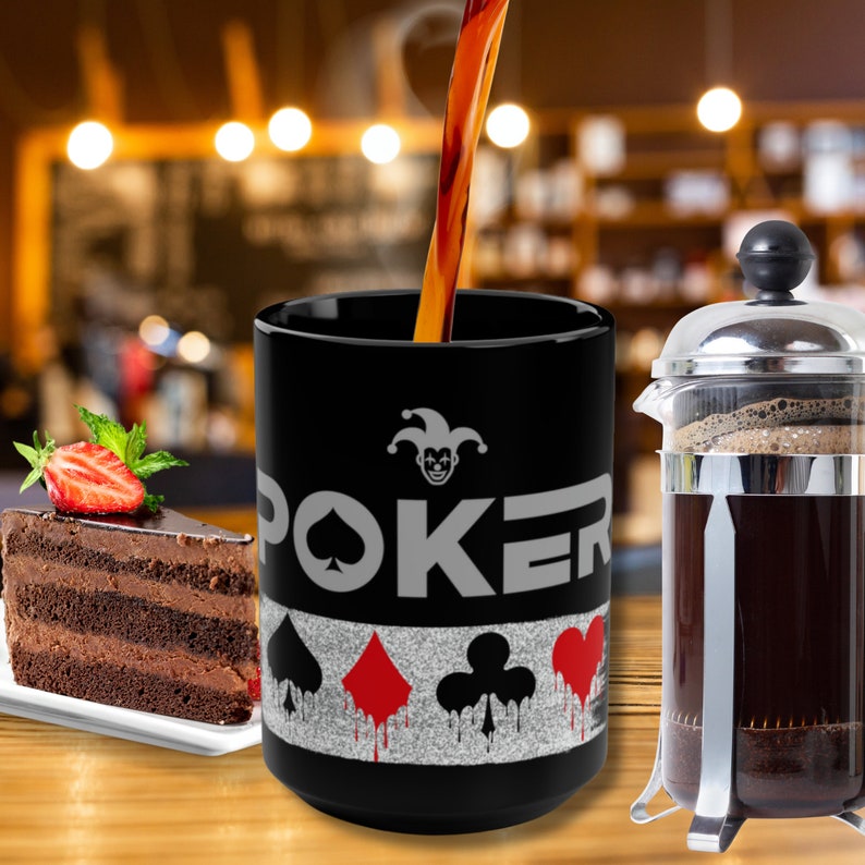 Poker Coffee Mug Poker Game Gift for Poker Lovers Joker Art Gift for