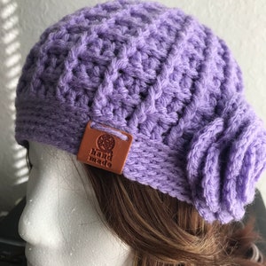 Side Flower Beanie - Etsy