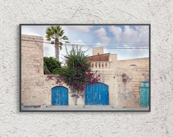 Malta Photography, Europe Stone architecture Poster, Mediterranean Print, Old Stone House Photo, Rustic Printable, Printable Wall Art