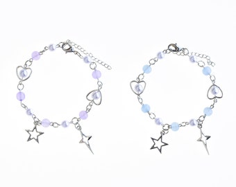 Blue/Purple Y2K Chain Matching Bracelets, Chain Bracelet