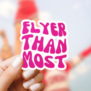 Naklejka na ulotkę cheerleaderki – różowa naklejka cheerleaderki, prezent dla ducha drużyny