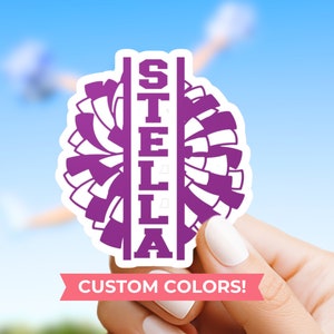 Cheer Name Decal Custom Personal Sticker For Cheerleader Gift Personal Name Sticker Custom Cheer Gift For Her Tumbler Sticker Cheer Team