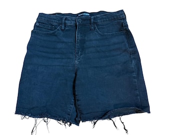 Pantalones cortos vaqueros Calvin Klein Jeans de talle alto y corte recto, color negro, talla 10