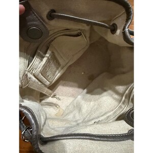 Brighton Leather Pearl Embellished Pewter "Catch the Moon" Bucket Handbag image 11