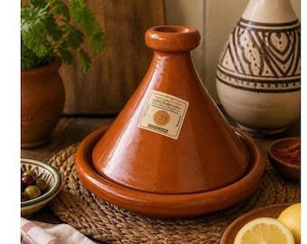 Moroccan Tagine Pot OUBIHI AICHA Terracotta Handmade Authentic