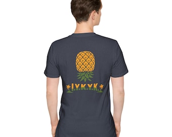 Umgedrehtes Ananas Shirt | Blau Schwarz Grau | Lebensstil