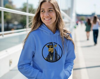 Urban Giraffe Hoodie | Streetwear-Tier-Sweatshirt | Baumwoll-Polyester-Mischung