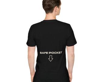 DON'T SHOOT Regenbogen Streifen T Shirt | Arc Raiders mit sicherem Taschenrücken-Aufdruck