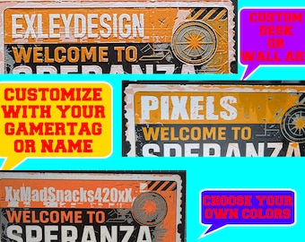 Arc Raiders LED Sign | 3D Printed Art | Customize with your Gamertag & More | Desk Display
