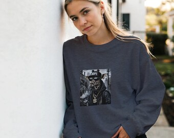 Urban Giraffe Unisex Sweatshirt | Streetwear Mode | Künstlerische Tiergrafik | Lässiger Hoodie für City Vibes