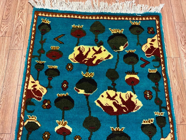 Handmade Afghan Wool Rug - Thumbnail 3