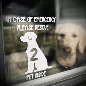 Pet Rescue Alert Window Sticker | Emergency Notification for Responders | Customized to your pets | Pet rescue, Pet safety emergency sticker