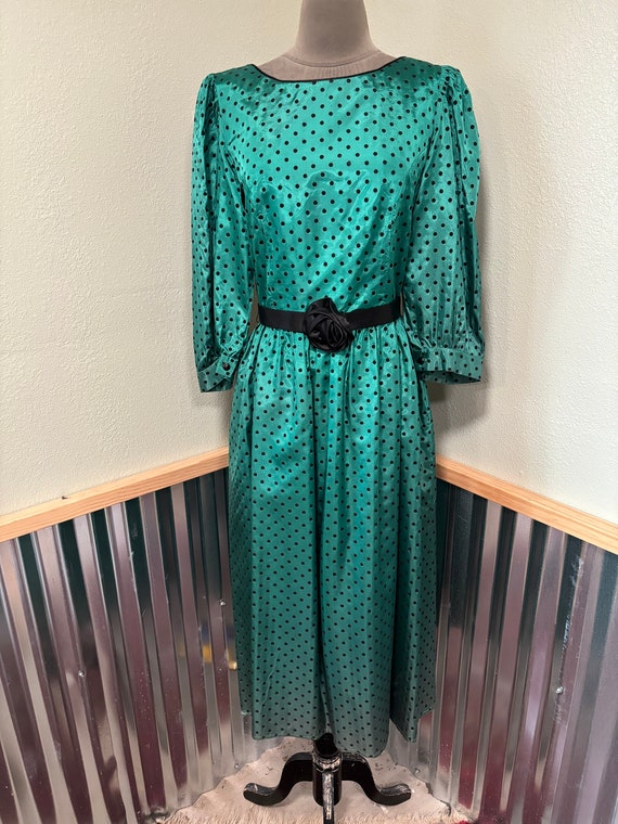 lindy bop green polka dot dress Lindy Bop Cindy Sage made with chiffon fabric..love it !
