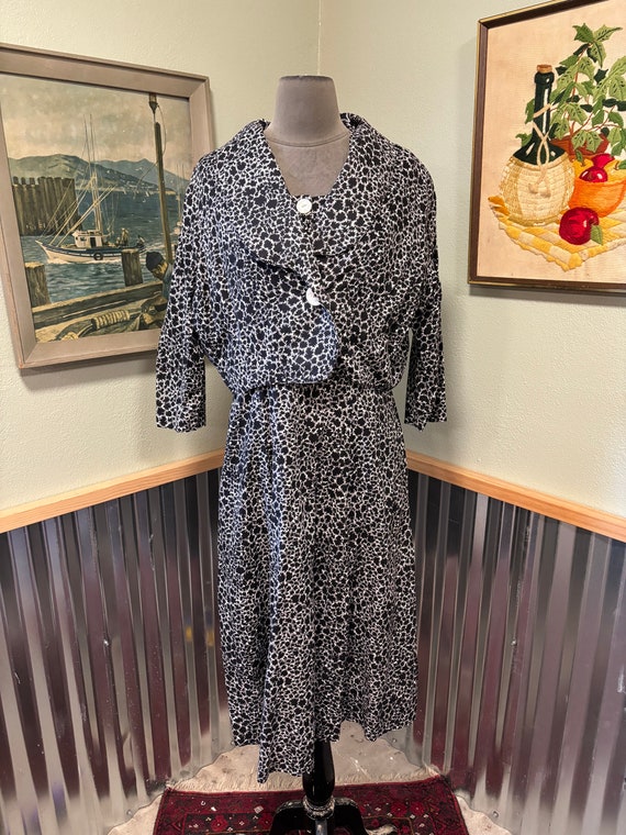 Vtg 1960’s handmade cotton 2 piece dress and cropp