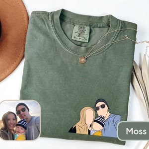 Custom Line Art Shirt for Couples • Custom Portrait Shirt • Outline Photo Shirt • Personalized Shirt Gift for Couples • Gift for Wife