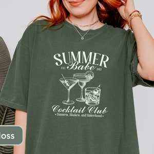 Cocktail Club T-Shirt: 100% US Cotton Summer Tee
