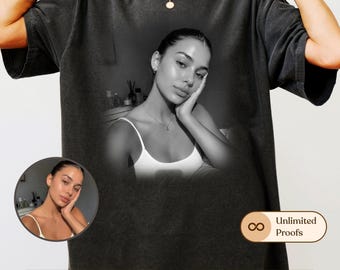 Comfort Colors® Custom Your Photo Shirt, Personalized Picture Tee, Girlfriend or Boyfriend, Upload Your Own Image, Vintage Custom Photo Gift