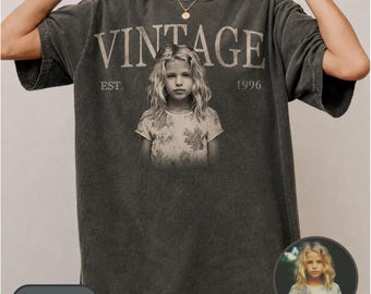 Comfort Colors® Custom Vintage Photo And Year shirt, Personalized 30th Birthday Gift Est 1996