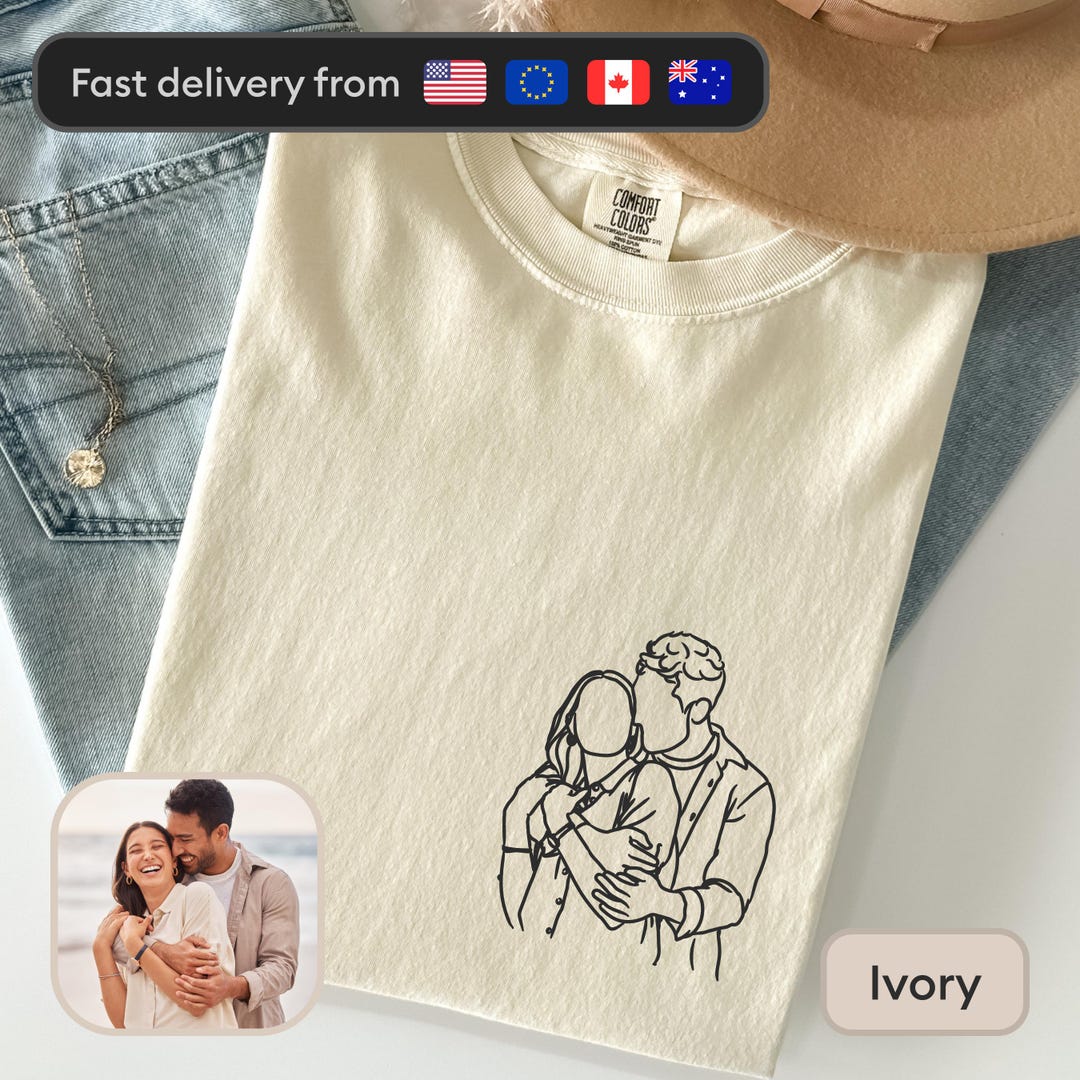 Custom Matching Couples T-Shirts - Personalized With Names & Numbers - Unisex Fit, Multi Colors - View #6