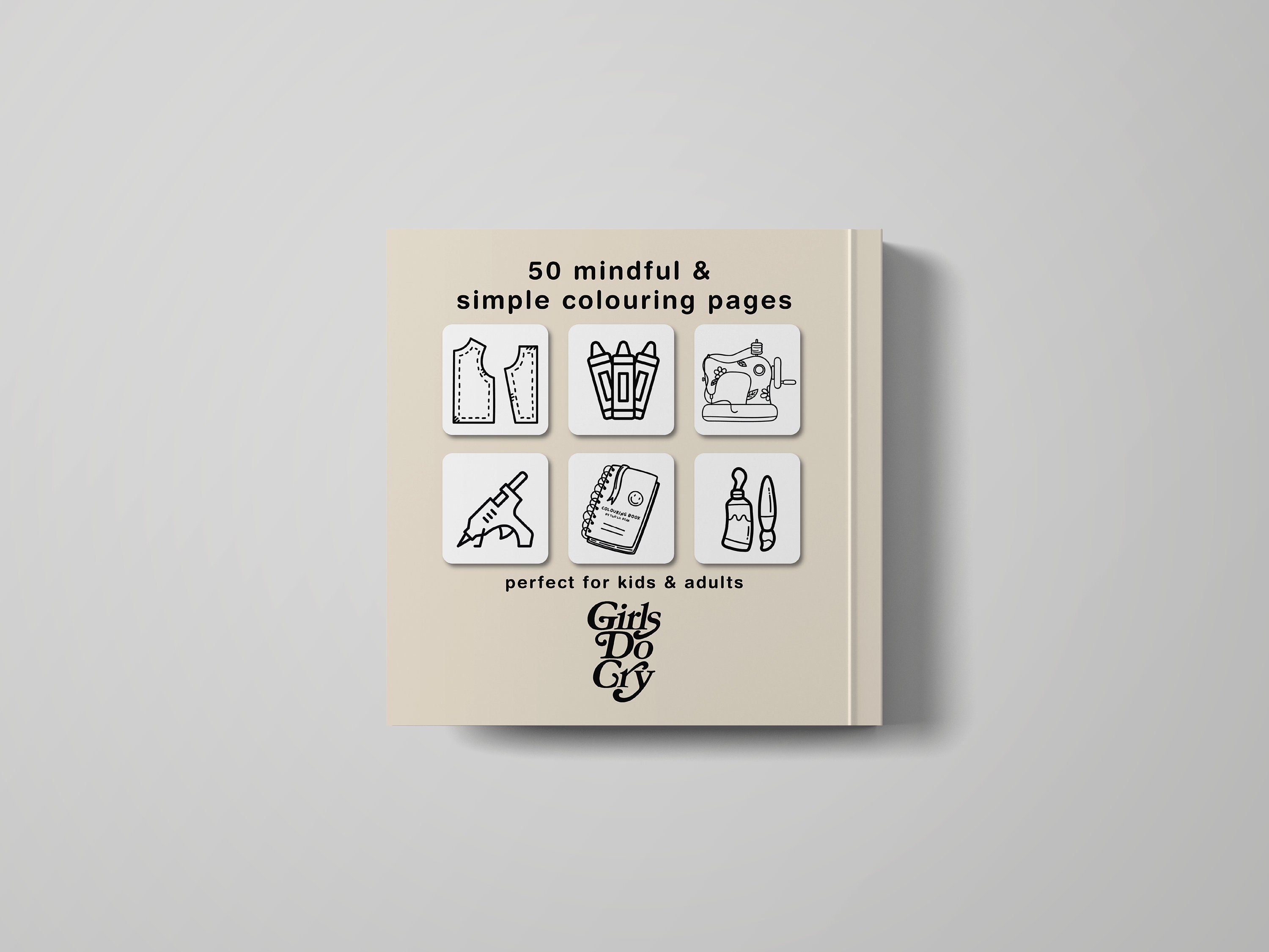 CRAFTY GIRLY Colouring Book for Adults and Kids, Bold and Easy, Simple ...