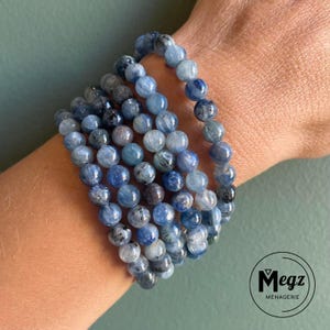 Blauwe kyanietarmband, 6 mm