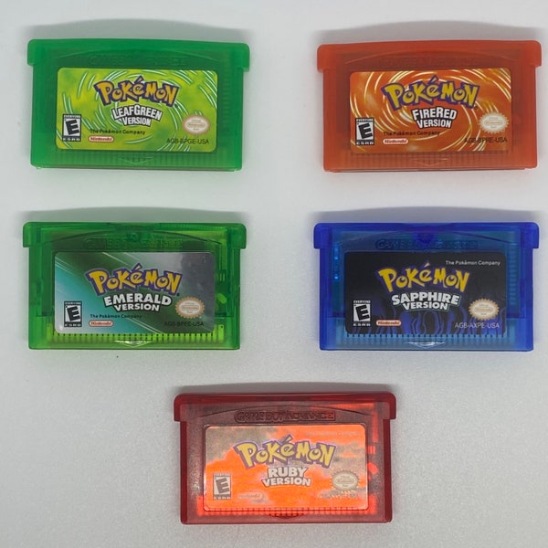 Pokémon GBA Emerald, Ruby, Sapphire, Leaf Green, Fire Red - Tested & Saves