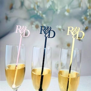 Personalized Drink Stirrers Wedding Cocktail Sticks Custom Drink Decorations