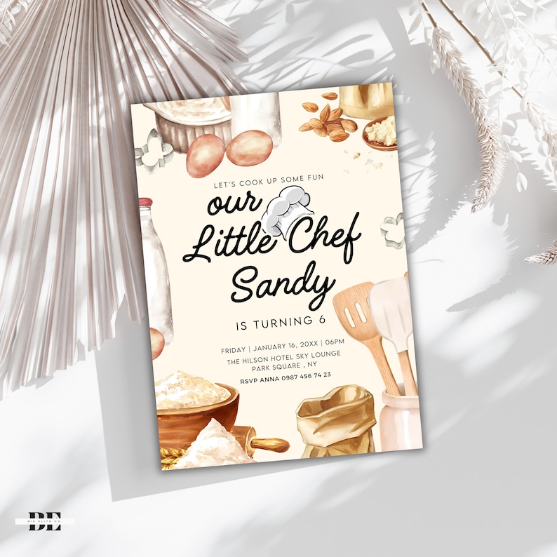 Cooking Class Invitation | Printable Birthday & Bake off Invite | Our ...
