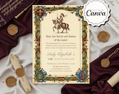 Medieval Party Invite, Medieval Invite, Medieval Renaissance Invitation, Digital Party Invite Template, Printable Party Invite