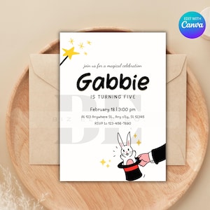 Magician Party Invitation | Magic Show Birthday Invite | Printable Magic Themed Party Invitation