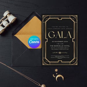 Elegante gala-uitnodiging - formeel liefdadigheidsbal en dineruitnodiging voor speciale evenementen, perfecte banketviering