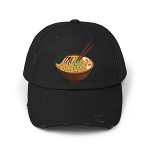 Ramen Lover Unisex Distressed Cap | Foodie Hat, Casual Accessory, Gift for Chefs, Streetwear, Food Themed Hats